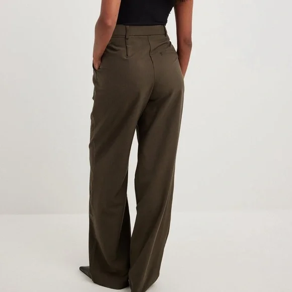 NWT|- High Waist Brown Suit Trousers By Na-Kd | Size: EU 38 🔥 - Picture 3 of 5